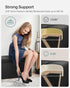 SONGMICS 30 Inches Folding Storage Ottoman Bench with Flipping Lid, Faux Leather, Black