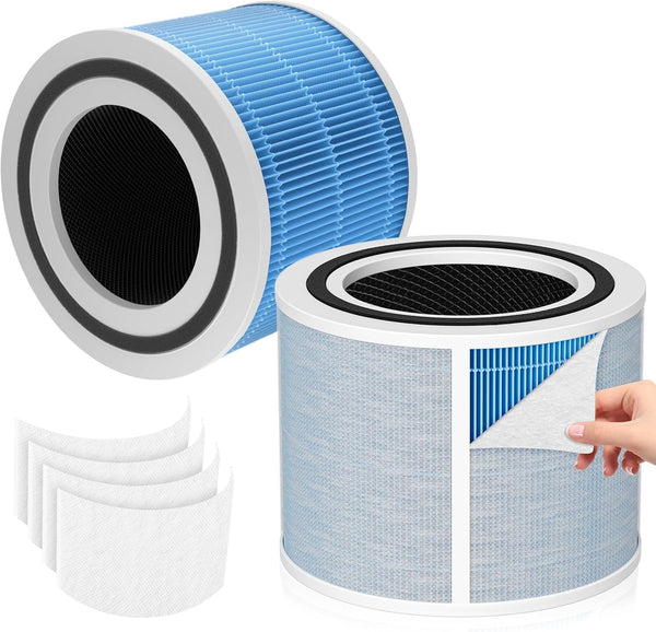 Core 300 Smoke Remover Replacement Filter, 2 Pack for LEVOIT Core300/300-P Air Purifier, H13 Grade True HEPA