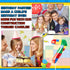Building Block Themed Birthday Candle Number 7 - Cake Topper for Building Block Party Decoration Theme Supplies