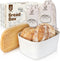 ABIOTO Extra Large Bread Box for Kitchen Countertop with 2 Bread Bags