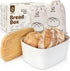 ABIOTO Extra Large Bread Box for Kitchen Countertop with 2 Bread Bags