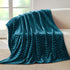 Whale Flotilla Flannel Fleece Throw Blanket, Lightweight Soft Plush Chevron Design, 50x60 Inch, Teal for Couch Sofa Bed