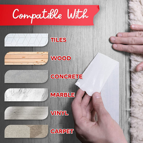 XFasten Rug Gripper Tape, Double Sided 2” x 5 Yds for Carpet to Carpet Gripper on Hardwood Floors