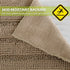 Non-Slip Bathroom Rugs, Quick Drying Chenile Bath Mat, Absorbent Microfiber Floor Carpet, 47" x 17", Brown
