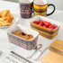 Countertop, Butter Dish with Lid for Hasense Large Ceramic Bohemian Butter Container Keeper Holder with Cover and Knife