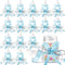 Nuenen 48 Pcs Baby Shower Milk Bottles with Ribbon Plastic Bear Candy