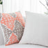 HWY 50 Coral Pink Decorative Throw Pillow Covers - 18x18 Inch (1 Piece) - Embroidered Cotton Farmhouse Cushion Cover