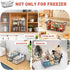4 Pack 3.5-7 Goovilla Freezer Organizer Bins with Foldable Handle, Stackable Freezer Baskets for Cu.FT Deep Chest