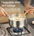 KOCH SYSTEME CS 2QT Stainless Steel Saucepan with Lid, Premium Induction Pot, Easy to Clean