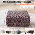 YISUN Ottoman Cover Square, Stretch Printed Ottoman Slipcover Square, Thick Storage Ottoman Covers Washable Footrest