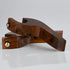 Handmade Wooden Curtain Rod Brackets with Round Finials, Natural Rosewood, Home Accessories for Window Treatment