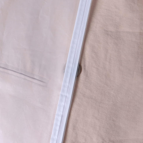 Zilink Garment Bags for Long Dresses - 60-inch Translucent Suit Bag with Full-Length Zipper, Set of 6