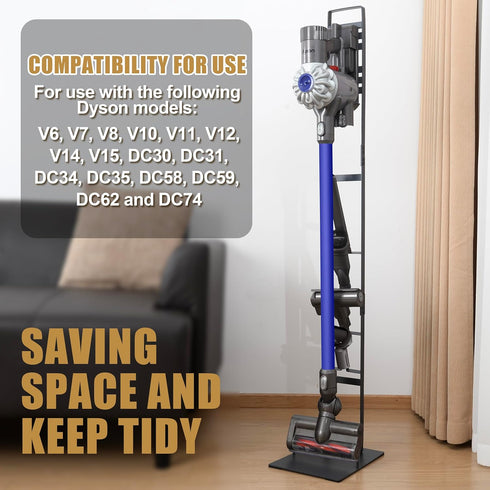BRIGHTSHOW Metal Storage Bracket Stand for Dyson Vacuum, Stable Docking Station Accessories Holder for V15 V11 V10 V8