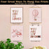 Set 4, 8x10 FITIE Pink Girl Nursery Wall Art Posters of Boho Nursery Decor Girl, You Are My Sunshine Hot Air Balloon