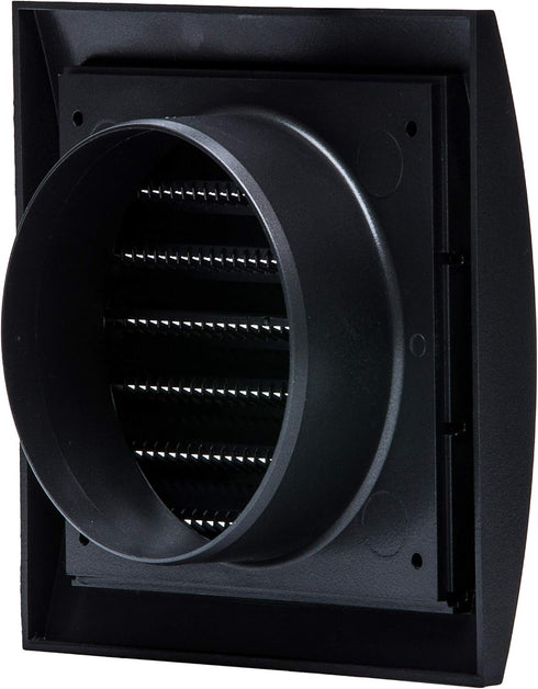 Vent Systems 4'' Inch Anthracite Air Vent Cover, Louvered Dryer Vent Cover for Exhaust and Supply Air Register