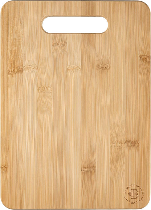 Bamboo Cutting Board, Wooden Kitchen Chopping Board for Food Prep, 12.5" x 9" for Carving Meat and Vegetables