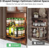 11 inches, 10.5 inches Spice Rack Organization for Cabinet - Height Adjustable Rotating Lazy Susan Organizer, Spice