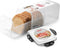 Tafura Bread Storage Container with Tray, Plastic Box with Airtight Lid, Loaf Keeper for Homemade Bread, BPA Free.