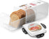 Tafura Bread Storage Container with Tray, Plastic Box with Airtight Lid, Loaf Keeper for Homemade Bread, BPA Free.