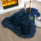 Ashler Fluffy Shaggy Area Rug, Ultra Soft 2 x 3 Feet Sheepskin Fur Rug, Navy Blue, Machine Washable for Bedroom, Living
