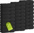 White Classic Wealuxe Black Washcloths 24 Pack - 600 GSM 100% Ring-Spun