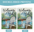 Welcome To The Lake Adirondack Chair Decorative Garden Flag, Spring Summer Lakehouse Boat Yard Outside Decorations,