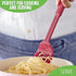 GreenLife 10-in-1 Cooking Tools and Utensils, Silicone Fork for Stirring, Mixing, Mashing, Soft Pink, Dishwasher Safe