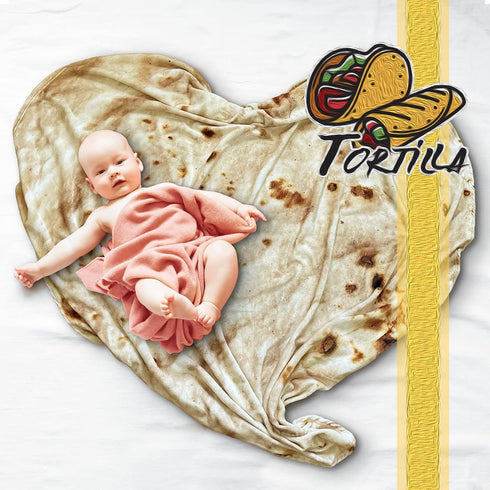 300 80 inches Bcareself Tortilla Blanket Adult Size Giant Double Sided for Kids Funny Realistic Food Personalized Throw