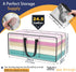 Clear Storage Bags with Zipper, 2 Pack Large Moving Bags Heavy Duty Extra Large, Plastic Storage Totes for Clothes, College dorm Packing Bags with Strong Handles by Acnusik