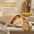 2 Packs XL Beeswax Bread Bags, Wide Zipper Access, Natural Linen Cotton Sourdough Bags, Reusable Bread Bags
