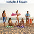 BolBom*S 6 Pack 30x60-100% Set Beach Towels Large Cotton Beach & Pool Towels Bulk Cabana Stripe - Quick Dry Bath Towel