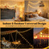 PJT 200 66FT 8 Cozy String Lights for Bedroom, LED Globe Plug in Fairy Lights, Connectable Warm White Twinkle Lights