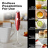 Bean Envy Red Milk Frother Handheld for Coffee, Electric Blender, Mini Drink Mixer Whisk & Coffee Foamer Wand