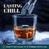 Whiskey Stones Gift Set by Royal Reserve - Artisan Crafted Reusable Chilling Rocks for Scotch and Bourbon Gifts