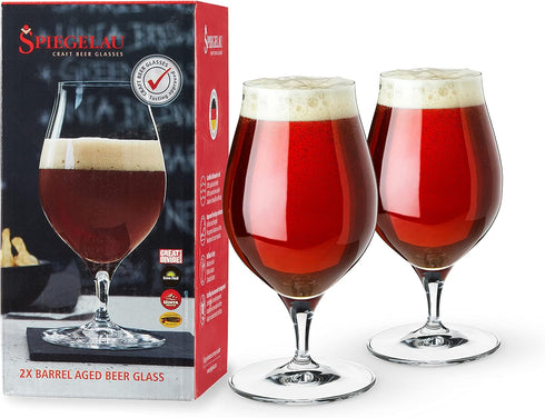 Spiegelau Barrel Aged Tulip Glass, European-Made Crystal Drinking Glasses, Set of 2, 17.7 oz