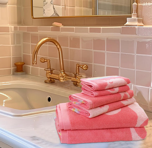 ORIGINAL KIDS 6 Set 100% 2 2 2 630 Set Piece Unicorn Towel - Cotton Terry Jacquard Bath Towels, Hand Towels, Washcloths