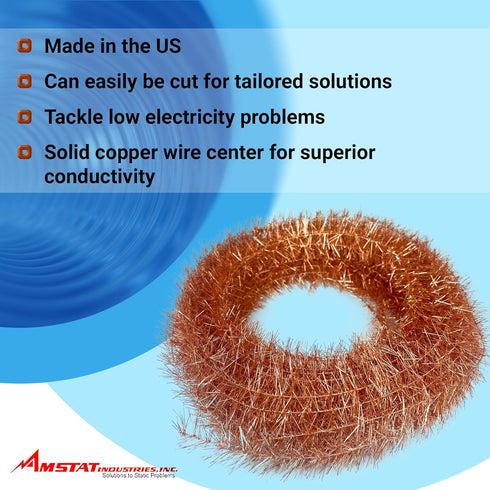 Premium Anti-Static Copper Tinsel for Efficient Static Elimination in Workspace Applications
