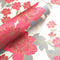 Moyishi Vintage Floral Flower Paper Peel & Stick Shelf Liner - Dresser Drawer Sticker, 17.7''x78.7'' Red