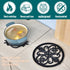 Sungmor Heavy Duty Cast Iron Round Metal Trivet, Rustproof Black Racks for Hot Pans or Teapot Kitchen Decor