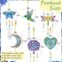 6 3D YUNVI Pcs Diamonds Paintings Suncatcher, Double Sided Diamonds Paintings Wind Chime Paint by Number, Diamond