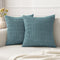 MIULEE Pack of 2 Decorative Corduroy Throw Pillow Covers, 20x20 Inch, Soft Boho Striped for Modern Farmhouse Home Decor