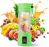 Portable Blender, Compact USB Rechargeable Personal Travel Blender for Smoothies and Shakes, 380ml, Green