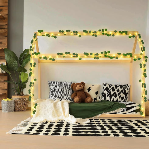 33 100 JMEXSUSS FT LED Eucalyptus Vine Fairy Lights, Vines with Lights Battery Operated with Remote, Eucalyptus Leaf