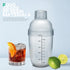 Homestia Plastic Cocktail Shaker with Scale and Jigger Set - 18 oz - Clear Plastic Drink Mixer Bartender Kit