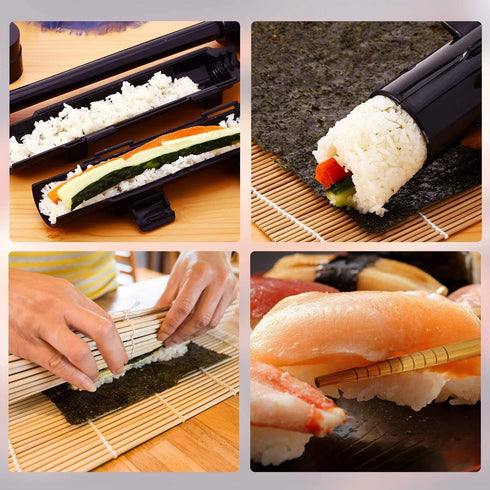 URED Sushi Maker Kit - Sushi Bazooka Roller Mold for Homemade Sushi, Food Grade Plastic Kitchen Utensils