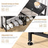 2-Tier Narrow Side Table for Small Space, Small End Table with Shelf Holder, Slim Nightstand, Skinny Snack Couch Table