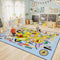 J Rombol Educational USA Map Area Rug 4x6, Playroom Bedroom Classroom Rug for Kids,
