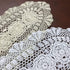 Hetao 12x35 100% Cotton Handmade Crochet Lace Table Runners, Oblong Tablecloth Doilies, Beige
