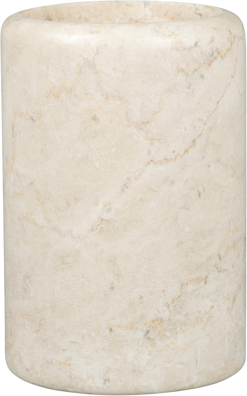 Creative Home Natural Champagne Marble Tumbler Solid Stone Toothbrush Holder Cup Bathroom