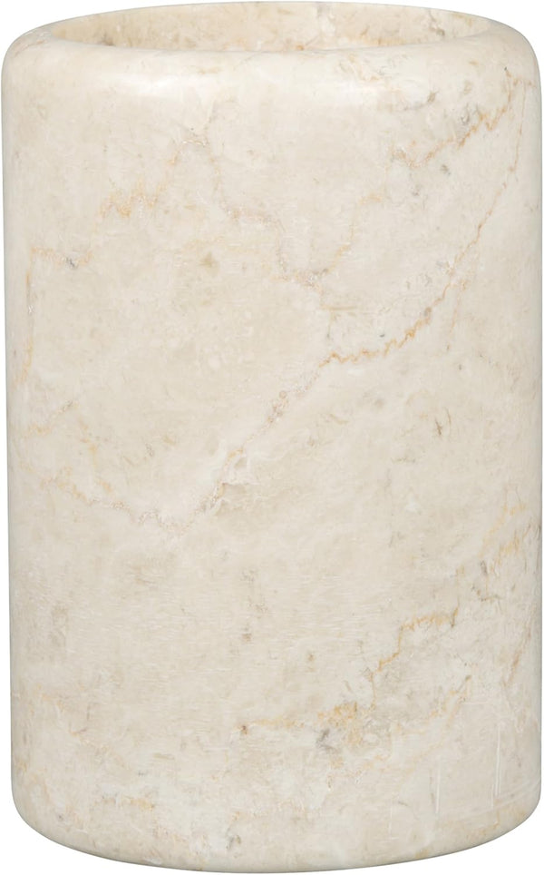Creative Home Natural Champagne Marble Tumbler Solid Stone Toothbrush Holder Cup Bathroom